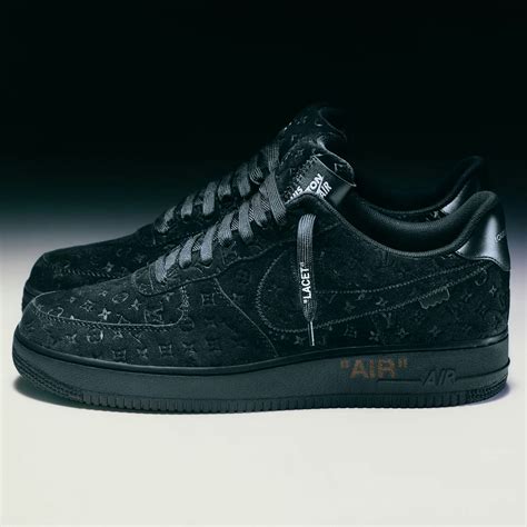 louis vuitton nike air force 1 black|general release lv air force 1.